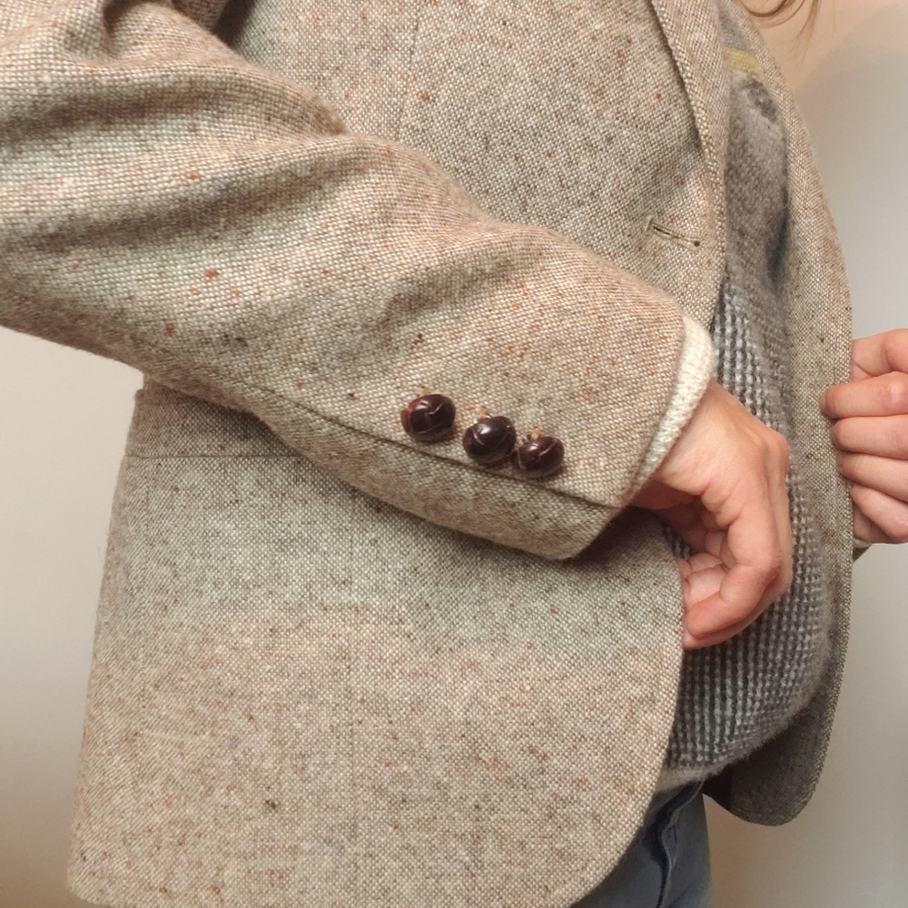 Vintage Tweed Collared Blazer Button Up - Picture 14 of 15
